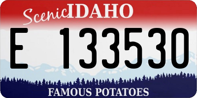 ID license plate E133530