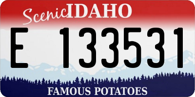 ID license plate E133531