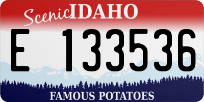 ID license plate E133536