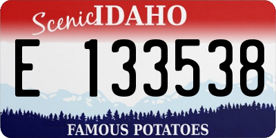 ID license plate E133538