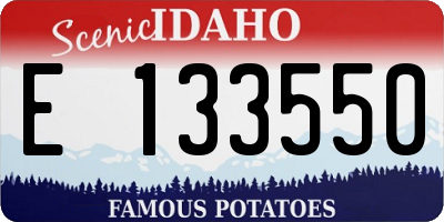 ID license plate E133550