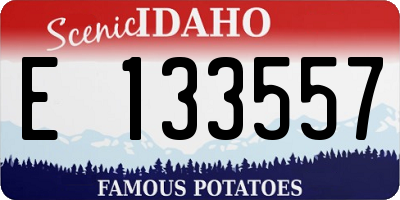 ID license plate E133557