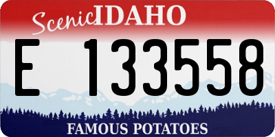 ID license plate E133558