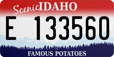 ID license plate E133560