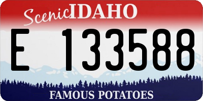 ID license plate E133588