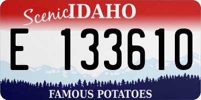 ID license plate E133610
