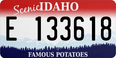 ID license plate E133618