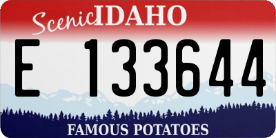 ID license plate E133644