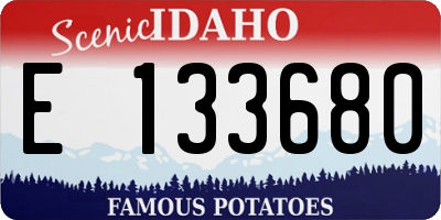 ID license plate E133680