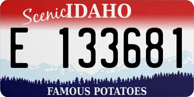 ID license plate E133681