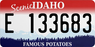 ID license plate E133683