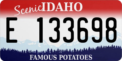 ID license plate E133698