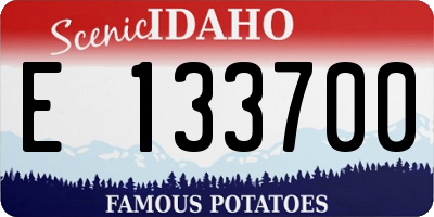 ID license plate E133700