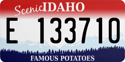 ID license plate E133710