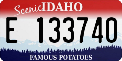 ID license plate E133740
