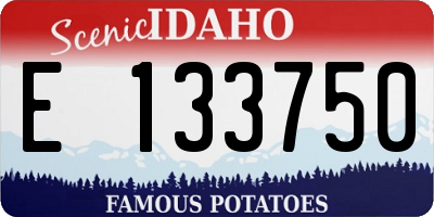 ID license plate E133750