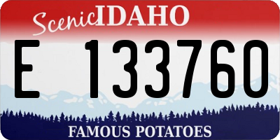 ID license plate E133760