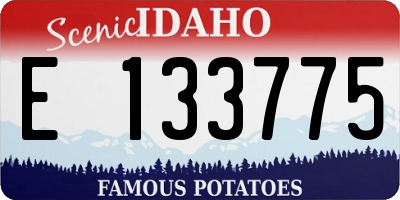 ID license plate E133775