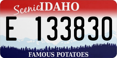 ID license plate E133830