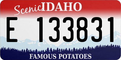 ID license plate E133831