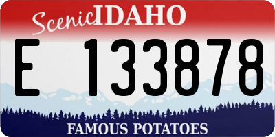 ID license plate E133878
