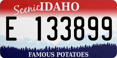 ID license plate E133899