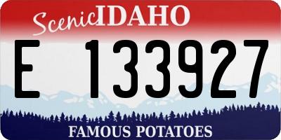 ID license plate E133927