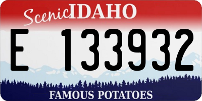 ID license plate E133932