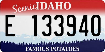 ID license plate E133940