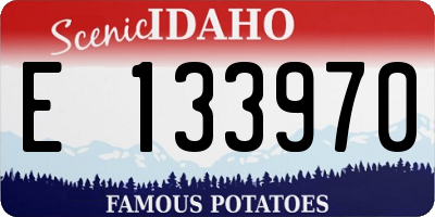 ID license plate E133970