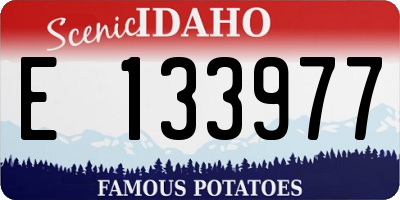 ID license plate E133977