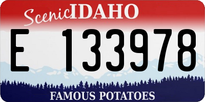 ID license plate E133978