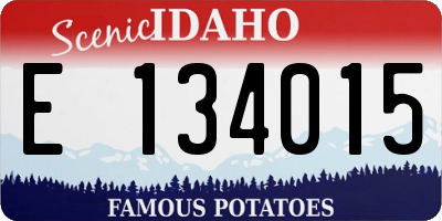 ID license plate E134015
