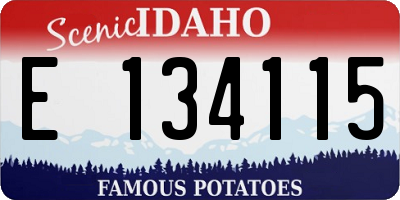 ID license plate E134115