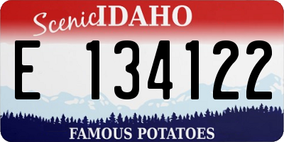 ID license plate E134122