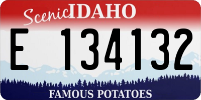 ID license plate E134132