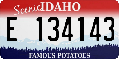 ID license plate E134143