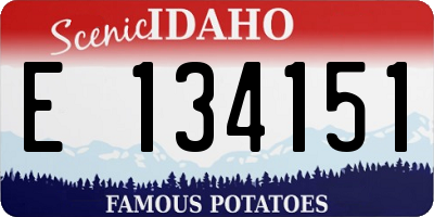 ID license plate E134151