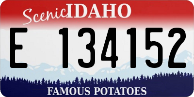 ID license plate E134152