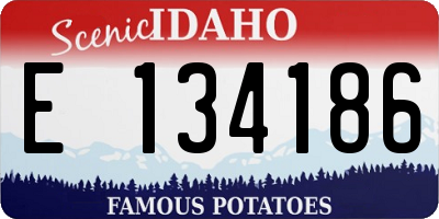ID license plate E134186