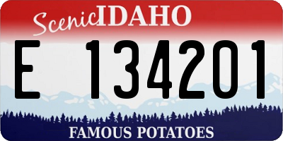ID license plate E134201
