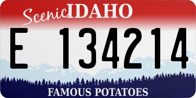 ID license plate E134214