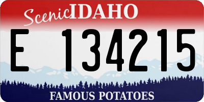 ID license plate E134215
