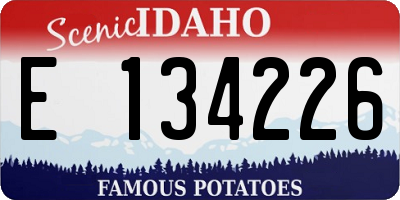 ID license plate E134226