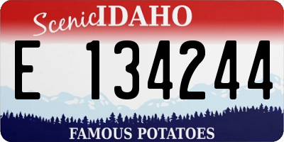 ID license plate E134244