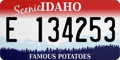 ID license plate E134253
