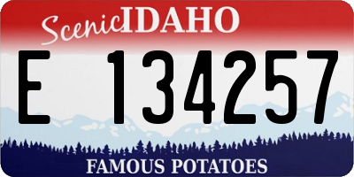 ID license plate E134257