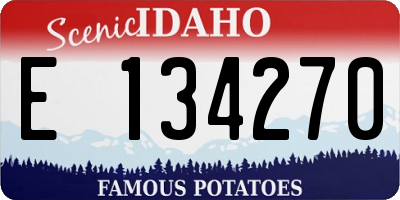 ID license plate E134270