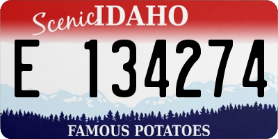 ID license plate E134274