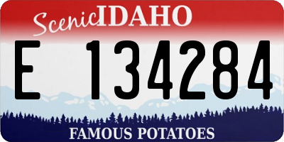 ID license plate E134284
